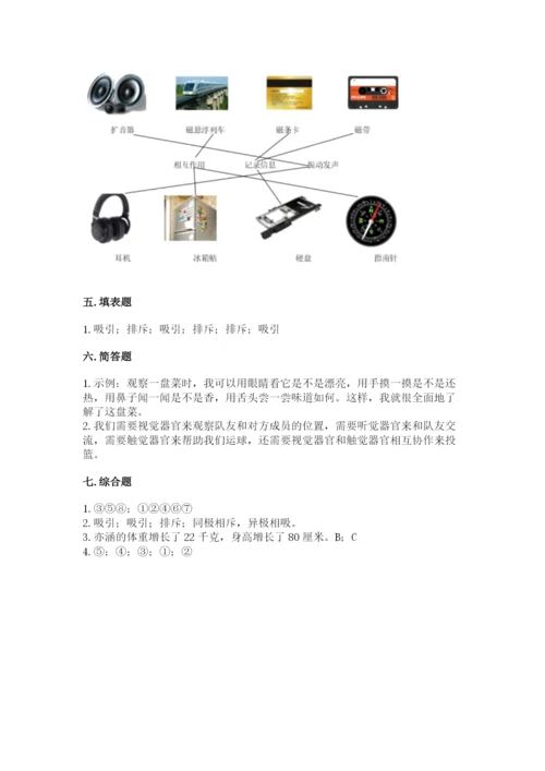 教科版二年级下册科学知识点期末测试卷【考试直接用】.docx