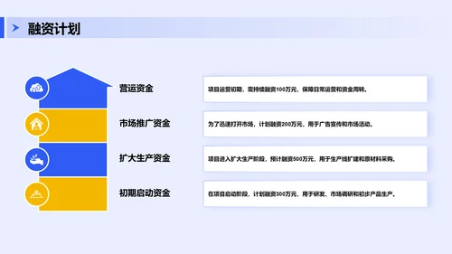 蓝色商务风创新项目融资方案展示PPT模板