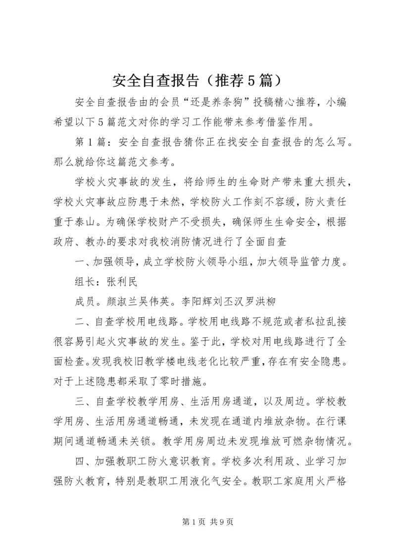 安全自查报告（推荐5篇） (3).docx