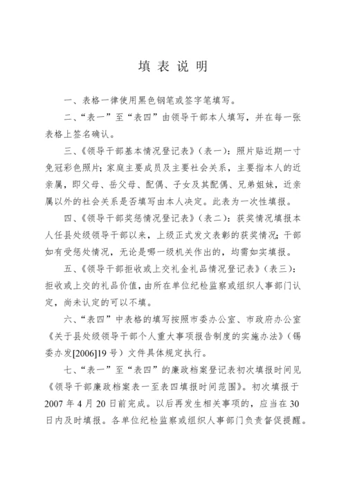 领导干部廉政档案登记表.docx