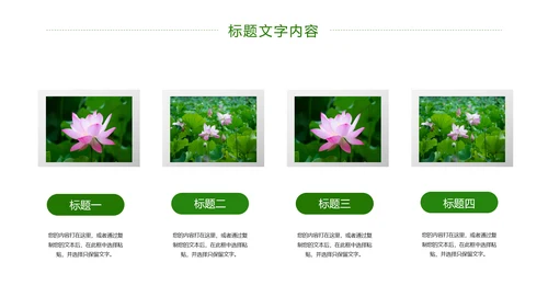 绿色唯美荷花廉政工作总结汇报PPT模板