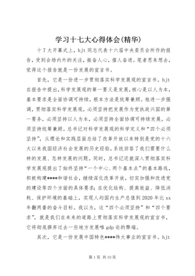 学习十七大心得体会(精华) (2).docx