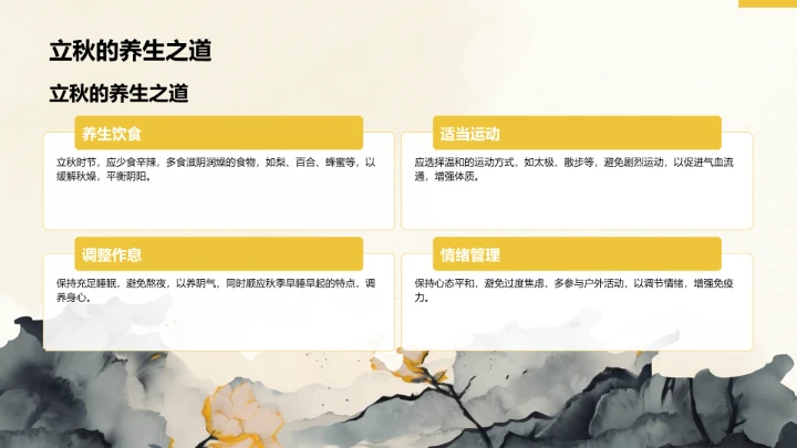 二十四节气立秋PPT模板