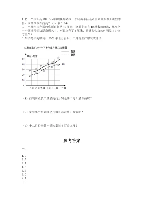 小升初数学综合模拟试卷附答案（夺分金卷）.docx