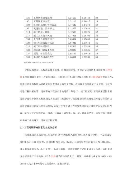 建设工程项目工程延期的影响因素研究.docx