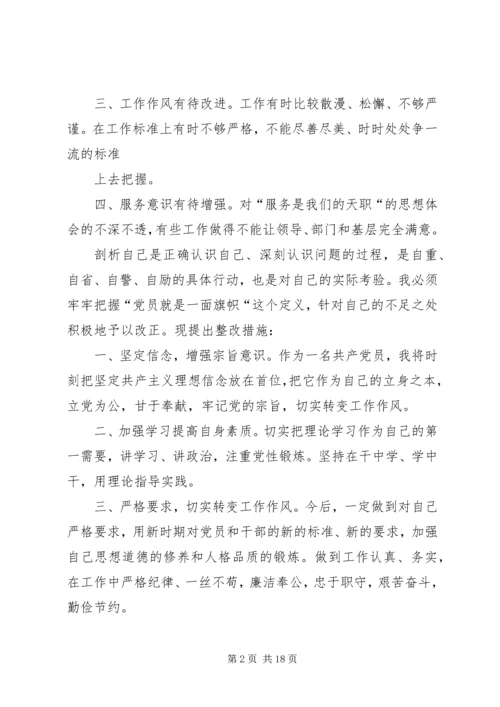 开展保持党的纯洁性学习教育活动自我剖析_1.docx