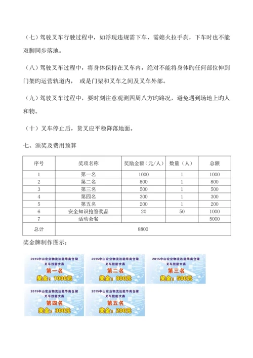 叉车技能比赛专题方案.docx