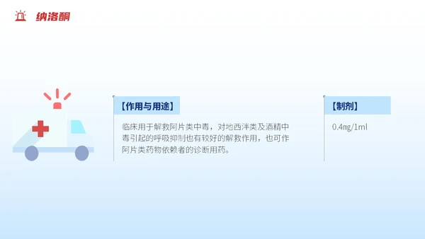 渐变蓝色插画风抢救车急救药品知识培训PPT急救知识