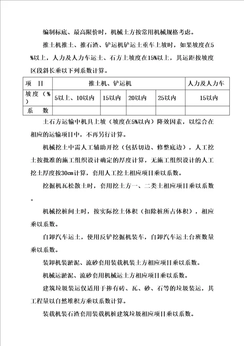 土建定额说明及计算规则完整版