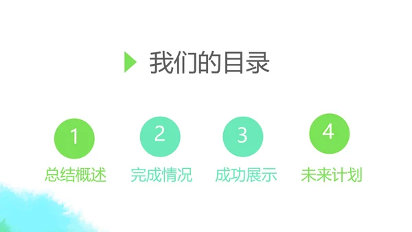 绿色时尚微立体述职报告商务通用PPT动态模板