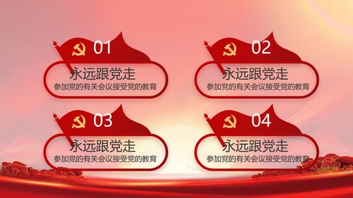 党政党支部年终工作总结汇报PPT党课