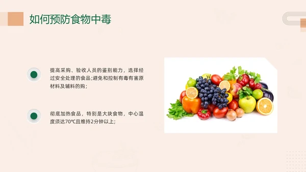 绿色简约幼儿园食物中毒防食物中毒PPT模板宣传PPT动态PP食品安全