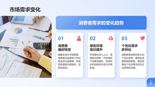 蓝色商务风部门业绩总结与未来目标规划PPT模板