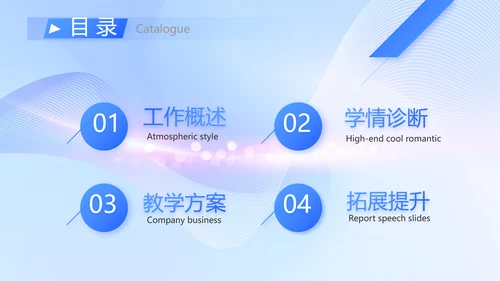 蓝色大气信息化教学设计动态PPT模板
