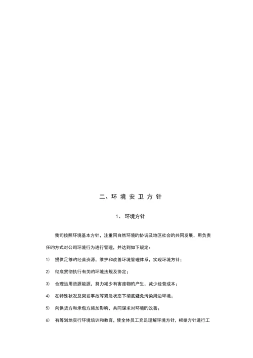 出口公司环境安卫管理标准手册.docx