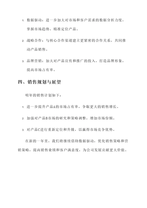 年度销售工作汇报