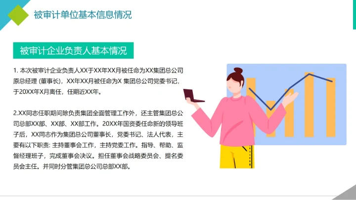 简约实景商务几何财务资金年度审计报告PPT模板