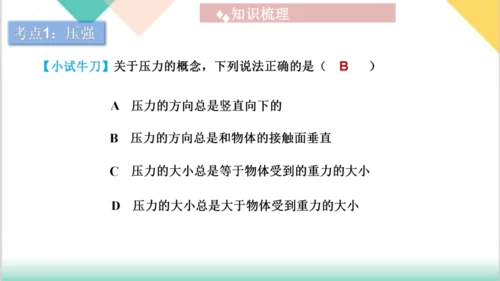 第9章  《压强》（单元复习课件）(共27张PPT) -八年级物理下册同步精品课堂（人教版）