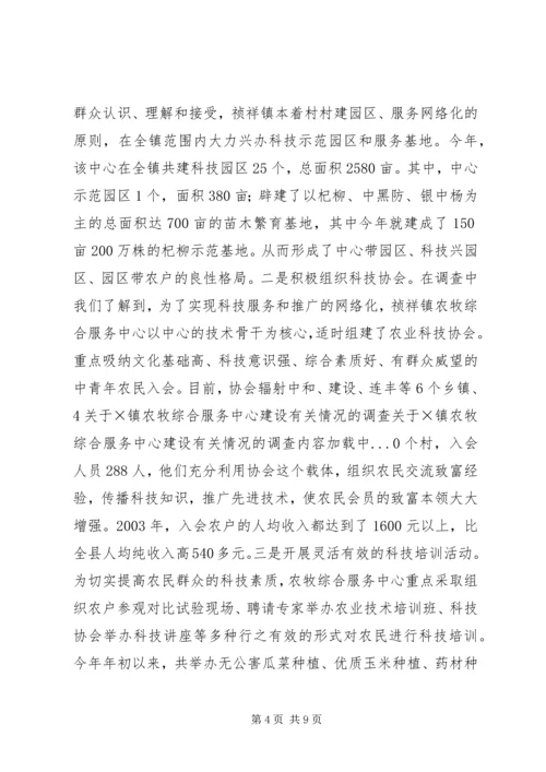关于×镇农牧综合服务中心建设有关情况的调查 (5).docx