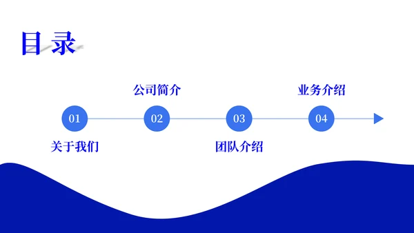 蓝色简约大气公司介绍通用PPT模板