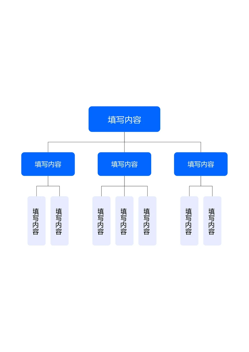 蓝色商务基础组织架构图