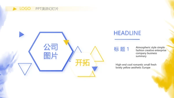 泼墨风时尚个性公司产品介绍宣传PPT