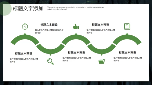 绿色竹子背景简约工作汇报通用PPT模板
