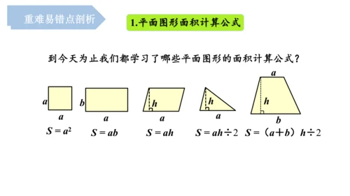 第六单元《多边形的面积》（单元复习课件）五年级数学上册+人教版(共26张PPT)