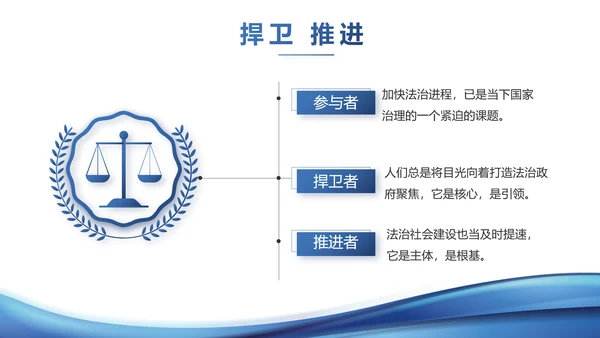 蓝色大气法律知识讲座宣传动态PPT