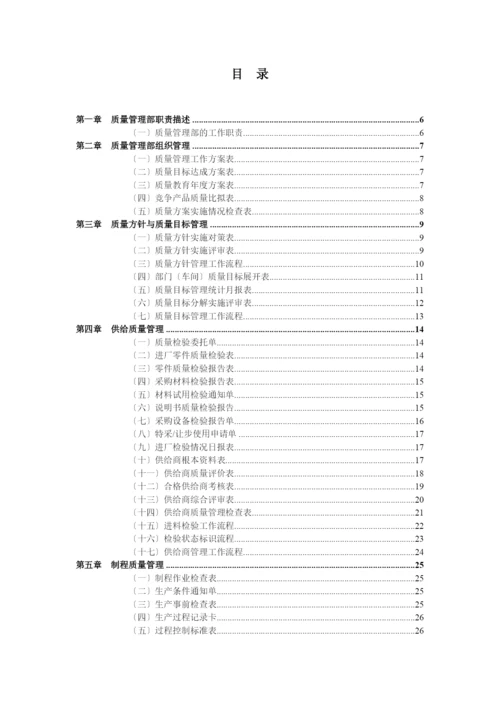 质量管理表格汇总.docx