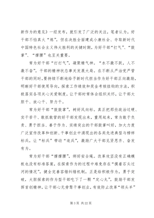学习新时代激励广大干部有担当有作为意见心得体会精选12篇.docx