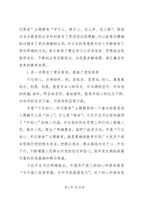 “不忘初心，牢记使命”主题教育专题组织生活会自我检视问题材料.docx