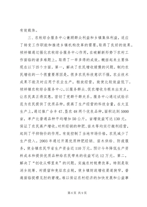 关于×镇农牧综合服务中心建设有关情况的调查 (5).docx