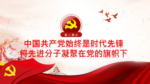 党的百年奋斗锻造了中国共产党党课PPT模板