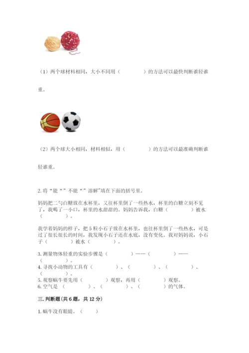 教科版小学科学一年级下册期末测试卷【夺分金卷】.docx