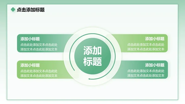 绿色小清新风花团锦簇主题汇报PPT模板