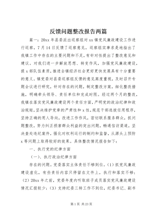 反馈问题整改报告两篇.docx