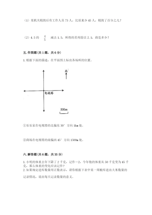 小学六年级下册数学期末卷附完整答案（名师系列）.docx