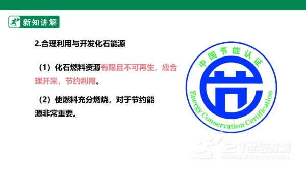 人教版 初中化学 九上 7.2.1燃料的合理利用与开发