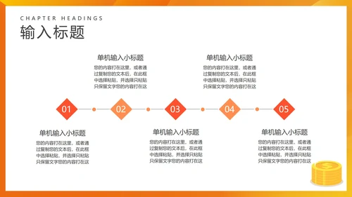 黄色微立体金融基金汇总PPT模板