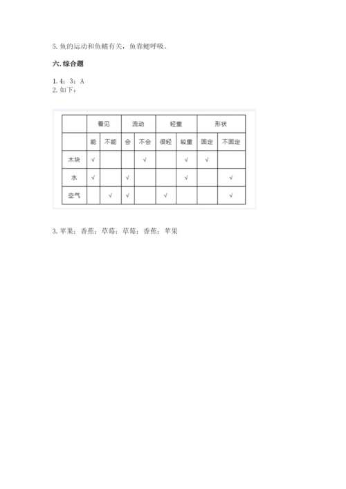 教科版一年级下册科学期末测试卷及答案【基础+提升】.docx