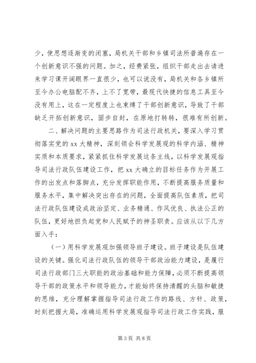 司法行政队伍中建设现状调研报告.docx