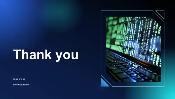 蓝色科技风数据分析报告PPT主题