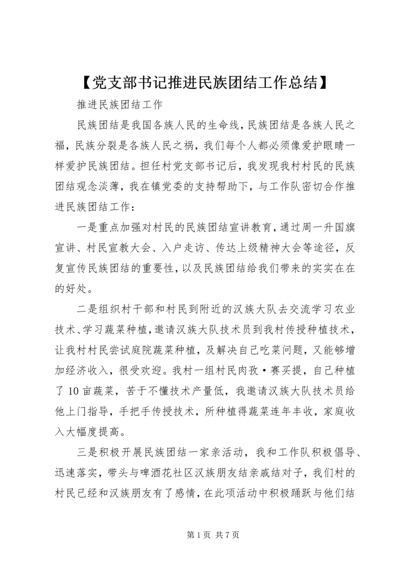 【党支部书记推进民族团结工作总结】.docx