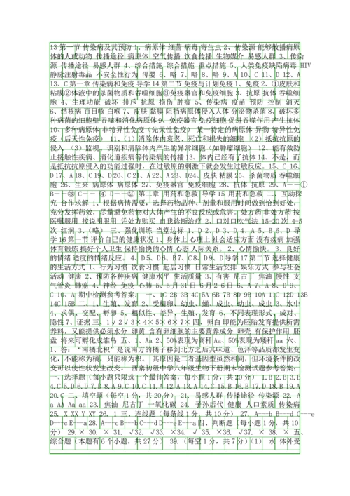人教版初二生物下册全册导学案附答案.docx