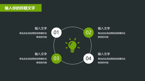 黑绿商务风年终总结汇报PPT模板