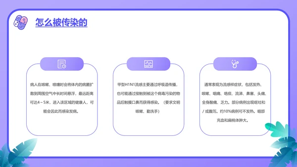 流感预防知识讲座PPT模板