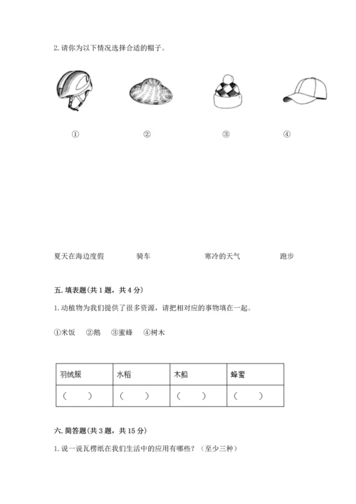 教科版二年级上册科学期末测试卷带答案（典型题）.docx