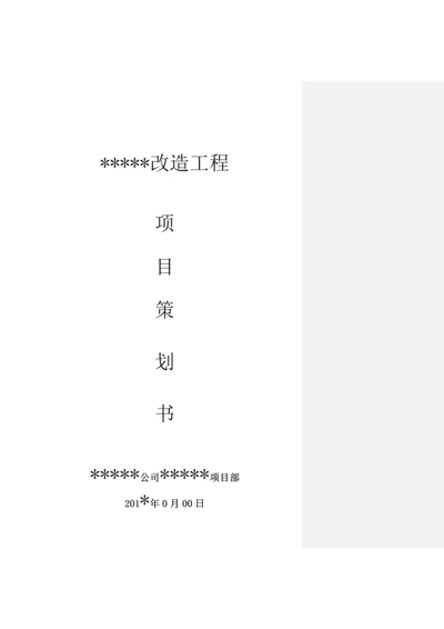 改造关键工程专项项目专题策划书.docx