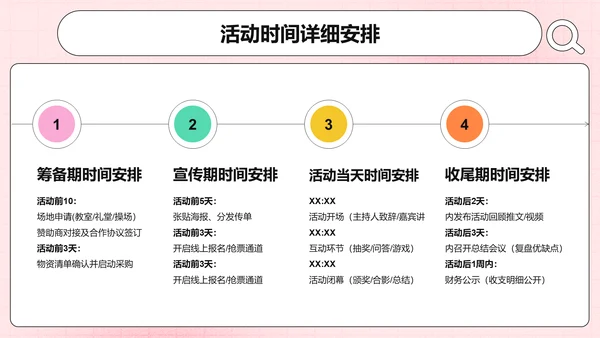 彩色插画风社团迎新活动策划PPT模板